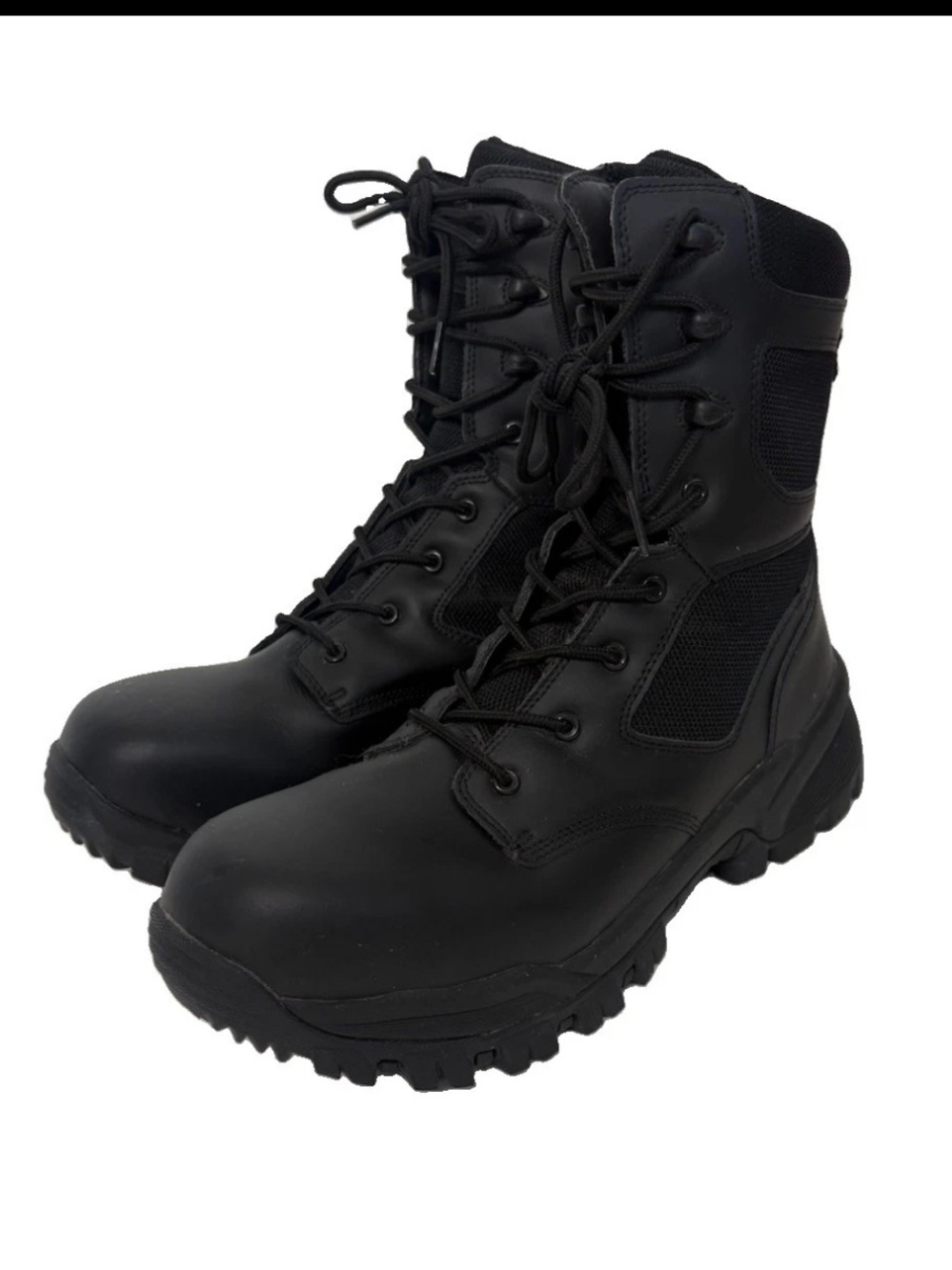 Hytest Steel Toe Tactical Military Lace Up Work Boots Black Mens 10